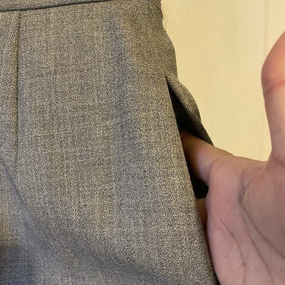 Jones New York Suit Women 4P Jacket Skirt Set Wool Mini USA Academia Career Grey - Picture 15 of 16